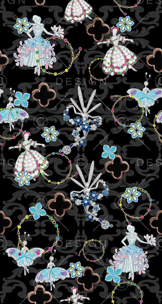 梵克雅宝印花华亿平台图片