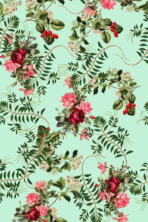 花卉印花华亿平台图片