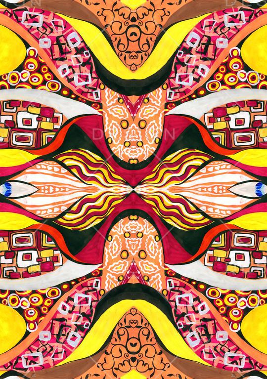 时尚手绘印花华亿平台图片