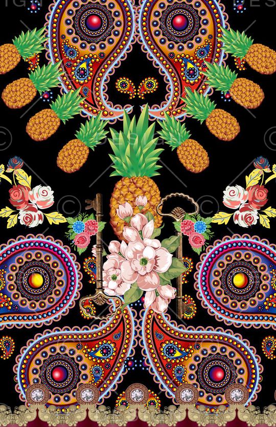 菠萝印花华亿平台图片