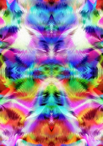 436435-民族风情多彩羽毛动物毛幻彩系列2组