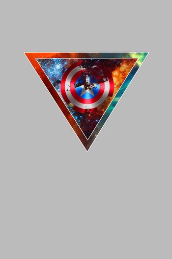 436463-酷炫星空背景美队破损盾牌时尚潮男T