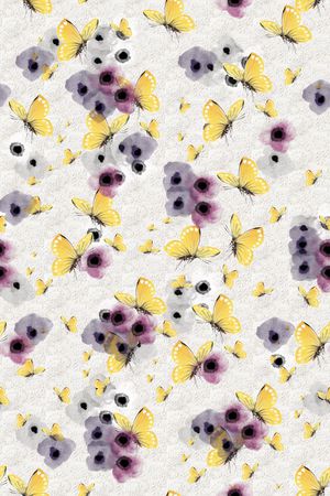 蝴蝶印花华亿平台图片