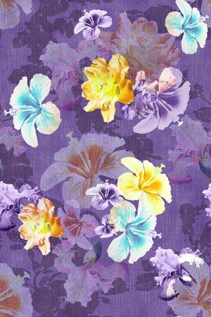 花卉印花华亿平台图片