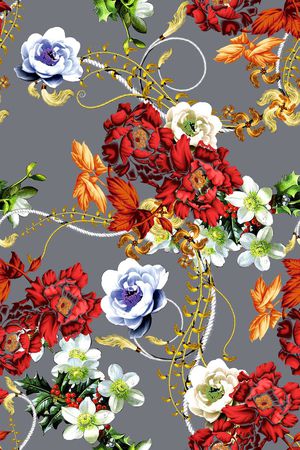 花卉印花华亿平台图片