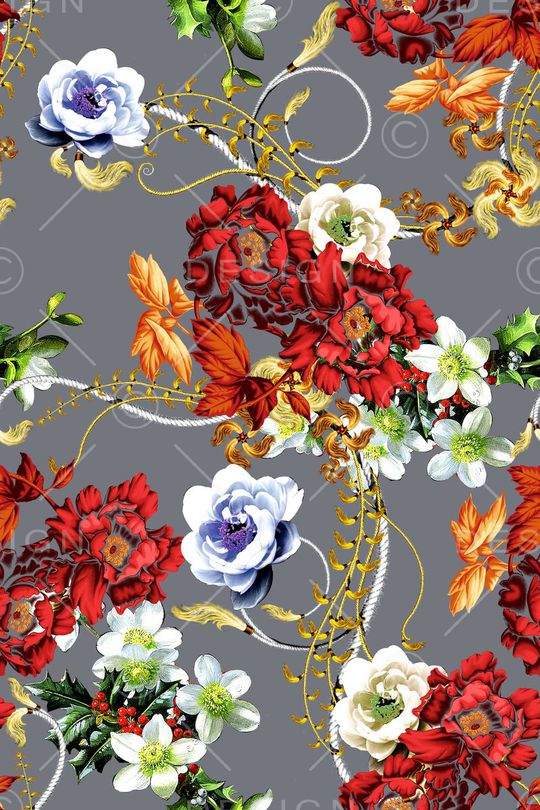 花卉印花华亿平台图片