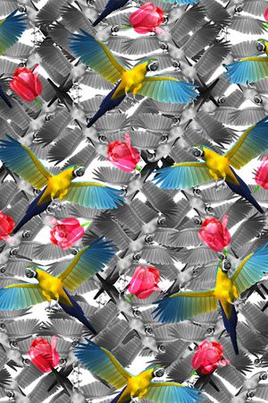 飞翔的鸟印花华亿平台图片