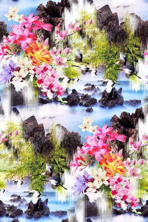 风景照片印花华亿平台图片