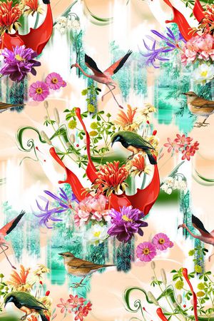 花卉印花华亿平台图片