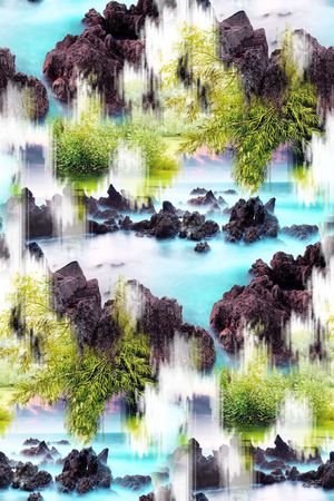 风景照片印花华亿平台图片