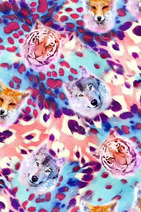 水彩动物印花华亿平台图片