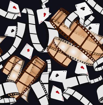 436701-时尚个性3D立体空间扑克牌磁带组合