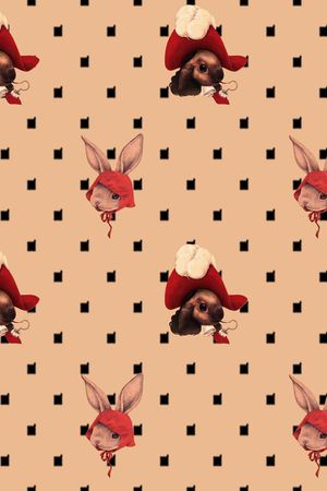 小兔子印花华亿平台图片