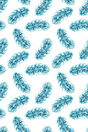 436975-夏季清新风。水蓝色多叶花