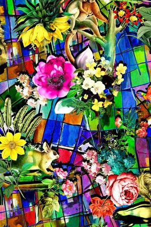 热带风印花华亿平台图片