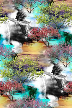 秋天印花华亿平台图片