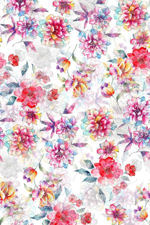 大花卉印花华亿平台图片