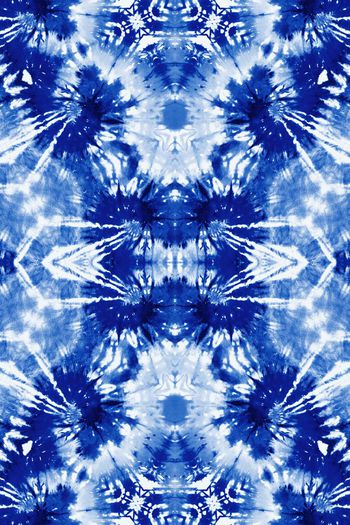 437147-民族风情多彩泥点靛蓝扎染蜡染浸染水