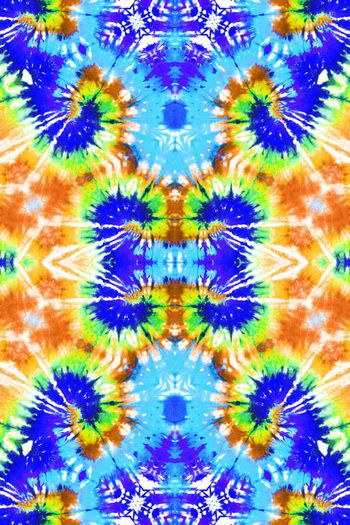 437149-民族风情多彩泥点靛蓝扎染蜡染浸染水