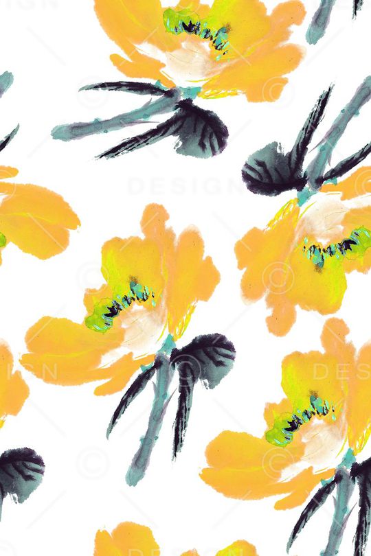 泼墨手绘印花华亿平台图片