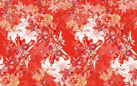 复古花印花华亿平台图片