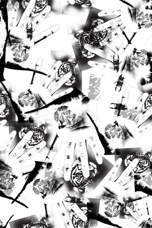 老虎头印花华亿平台图片