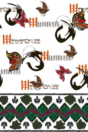 L.D~几何格子条纹印花华亿平台图片