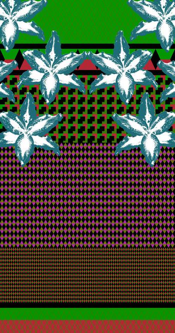 437324-几何 花朵定位花