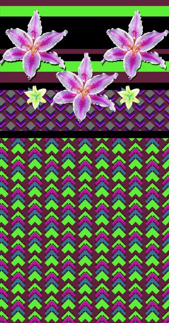 437363-几何 花卉定位