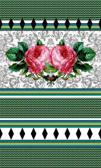 437369-几何 玫瑰花定位