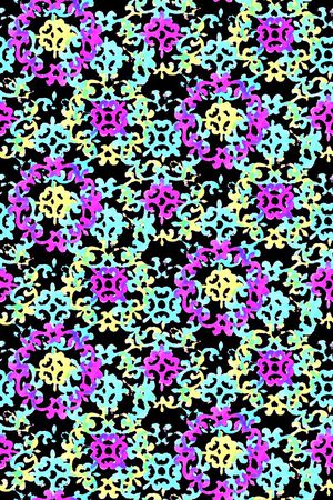 彩色花纹印花华亿平台图片