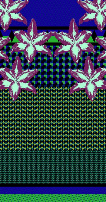 437444-几何 花朵定位