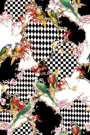 中国风印花华亿平台图片