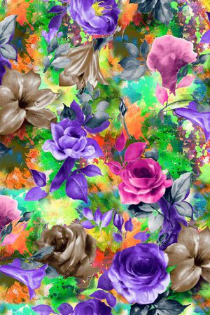 时尚面料华亿平台 数码印花 流行华亿平台印花华亿平台图片