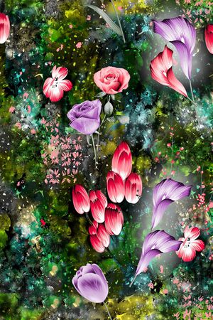 时尚面料华亿平台 数码印花 流行华亿平台印花华亿平台图片