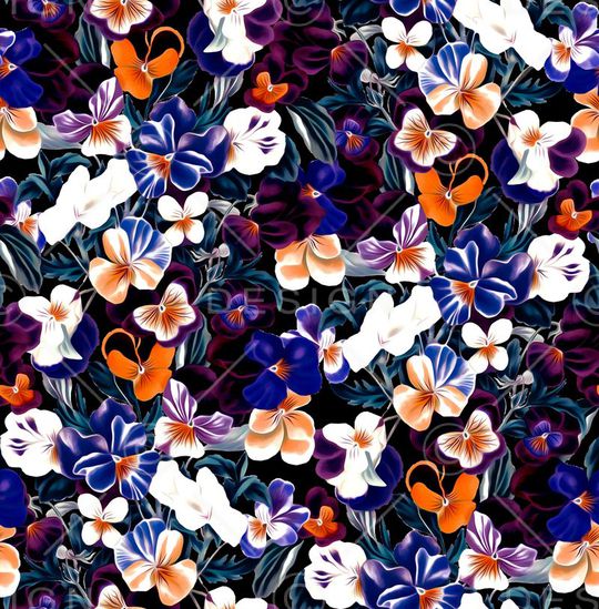 花卉印花华亿平台图片