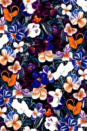 花卉印花华亿平台图片