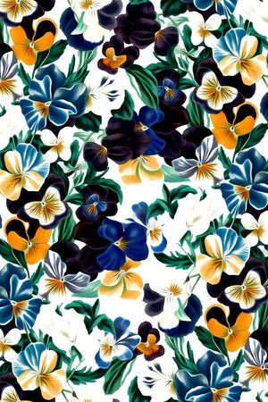 花卉印花华亿平台图片