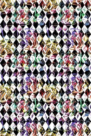 几何黑白印花华亿平台图片