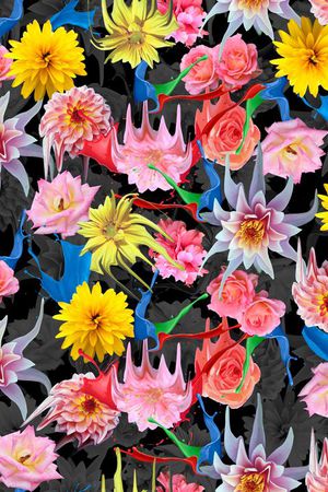 飞溅颜料印花华亿平台图片