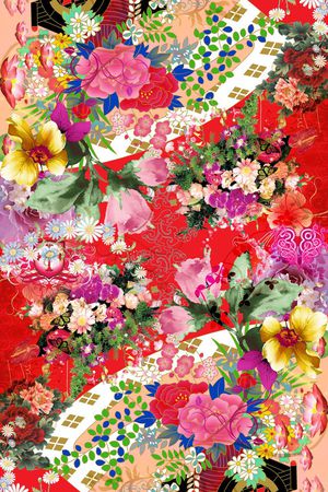 底纹长巾印花华亿平台图片