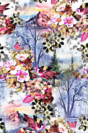 欧式印花华亿平台图片