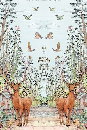 纯电脑手绘印花华亿平台图片