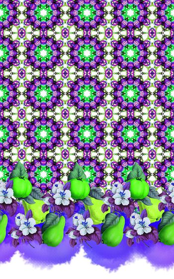 437969-大牌风格水果民族花纹女装半身裙包臀