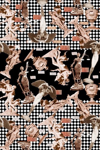 437976-	时尚个性几何男装雕塑数码印花