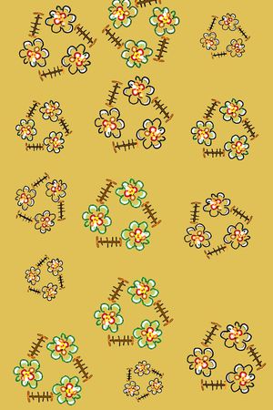 风格花卉印花华亿平台图片