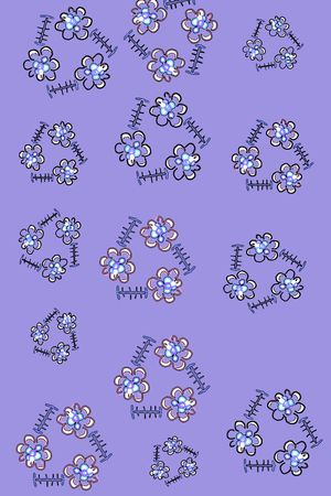 风格花卉印花华亿平台图片