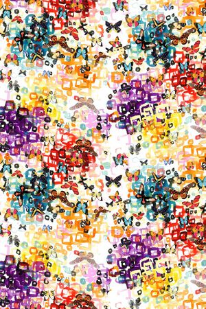 蝴蝶印花华亿平台图片