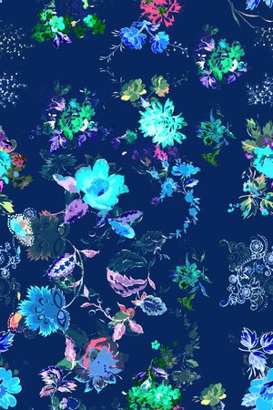 花卉印花华亿平台图片