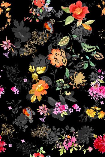 花卉印花华亿平台图片